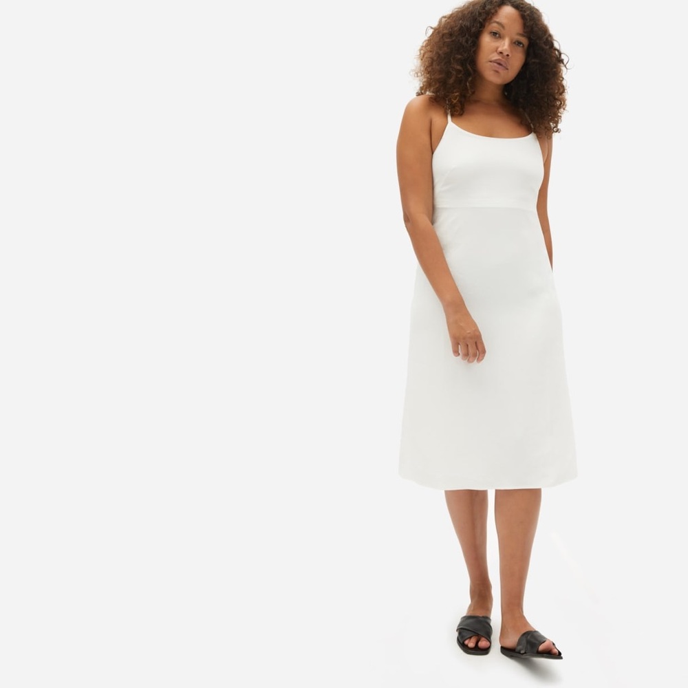 The Japanese GoWeave Slip Dress- White